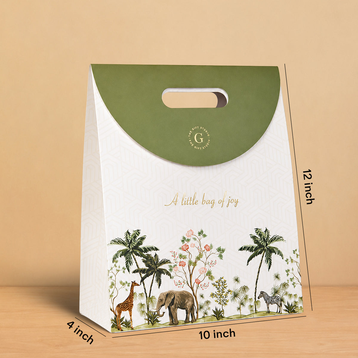 Golden Floral Rakhi Grooming Bag