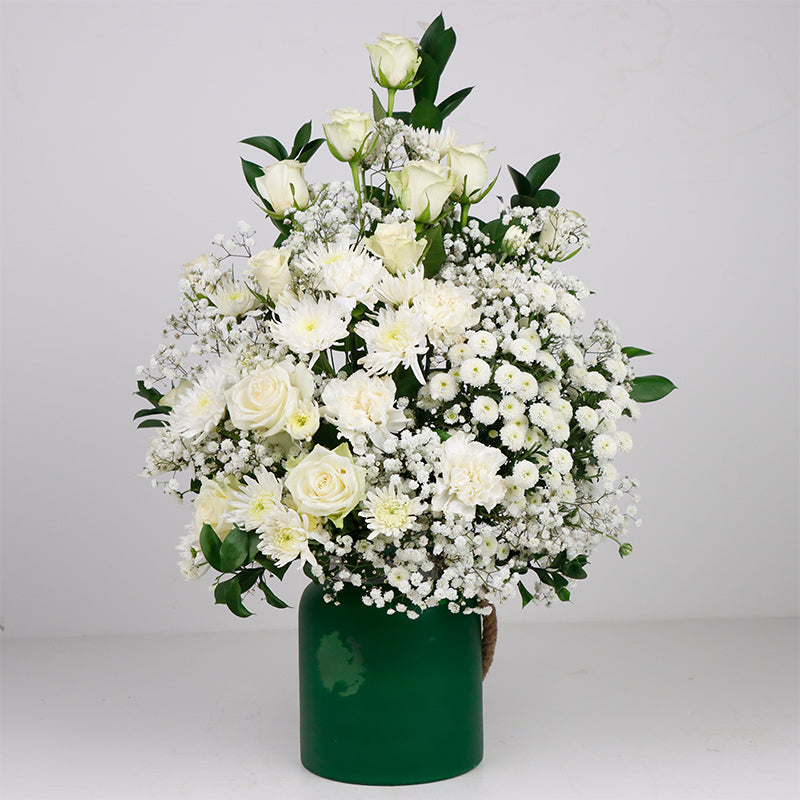 Green Vase Arrangement