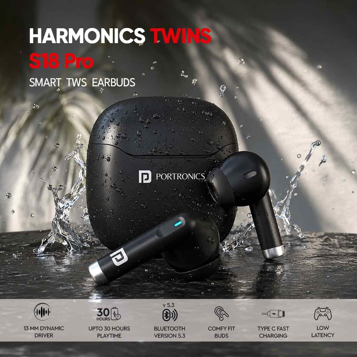 Beige wireless earbuds and charging case