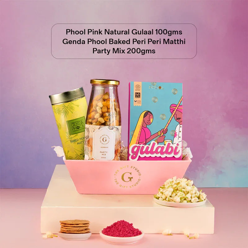 The Holi Fiesta shown with clear list of all items 