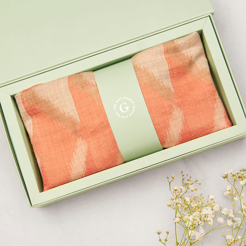 Ikat Striped Cashmere Stole-The Gift Stduio