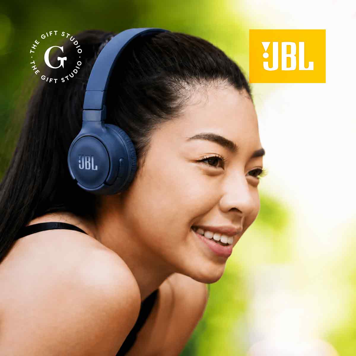 Blue JBL headphones