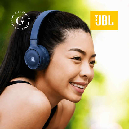 Blue JBL headphones