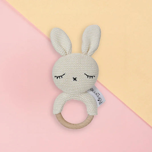 Knitted Blush Cutie Rattle