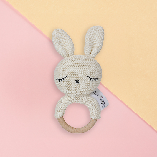 Knitted Blush Cutie Rattle
