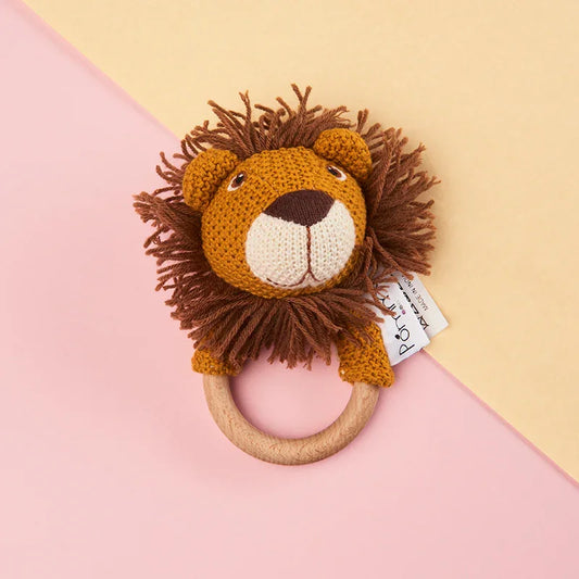 Knitted Soft Lion Rattle-The Gift Stduio