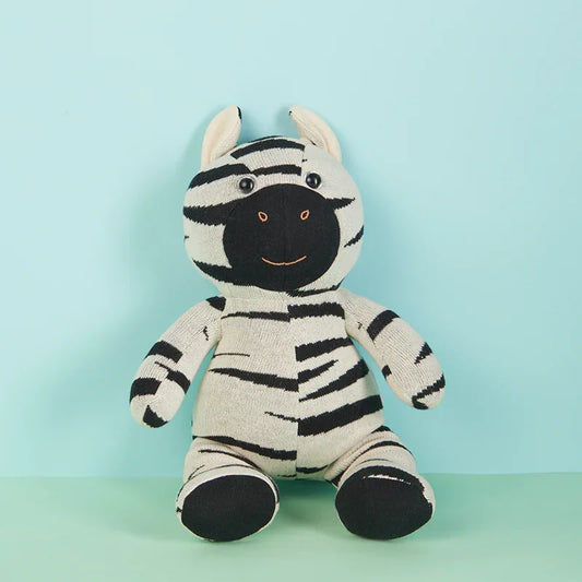 Knitted Zebra Soft Toy-The Gift Stduio