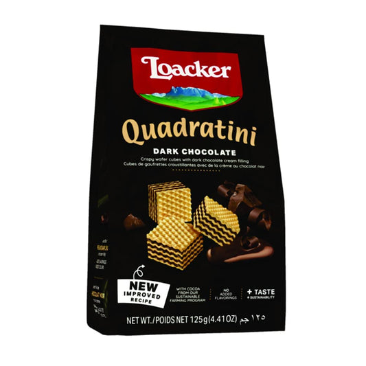 Loacker Quadratini Dark Chocolate Wafer (125g)