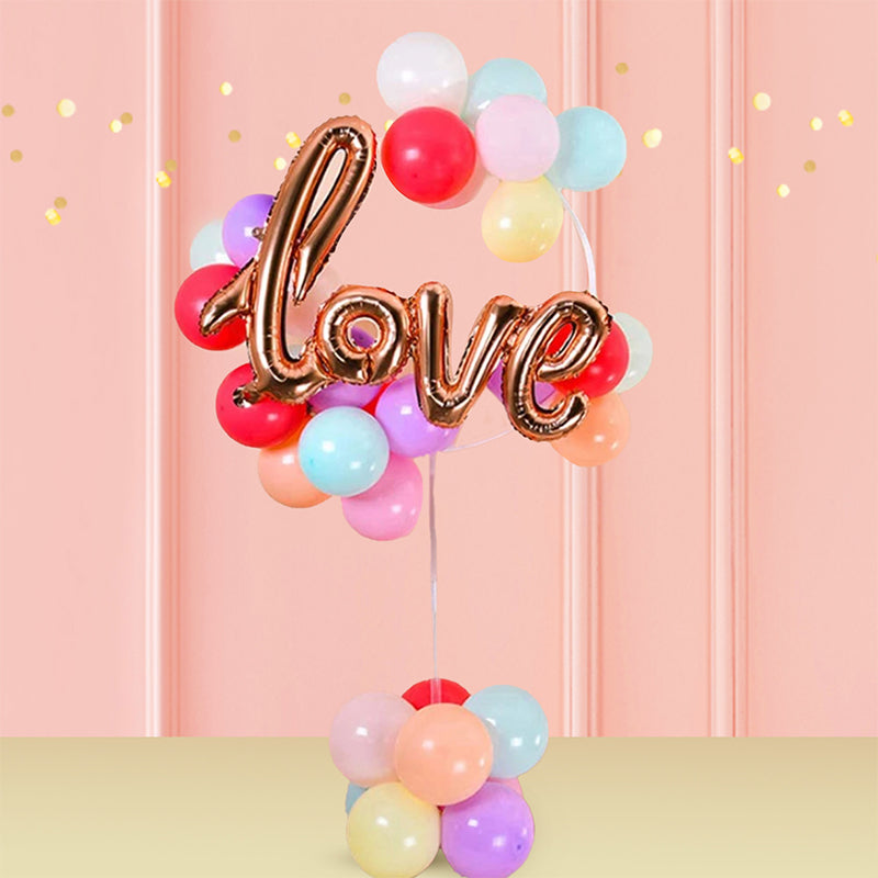 Love Balloon Set with Ring Stand