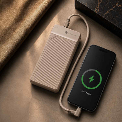 Luxcell Stride 10 power bank with detachable cable