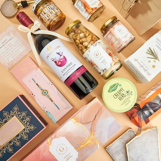 Luxe Gourmet Rakhi Hamper for Brother-The Gift Stduio