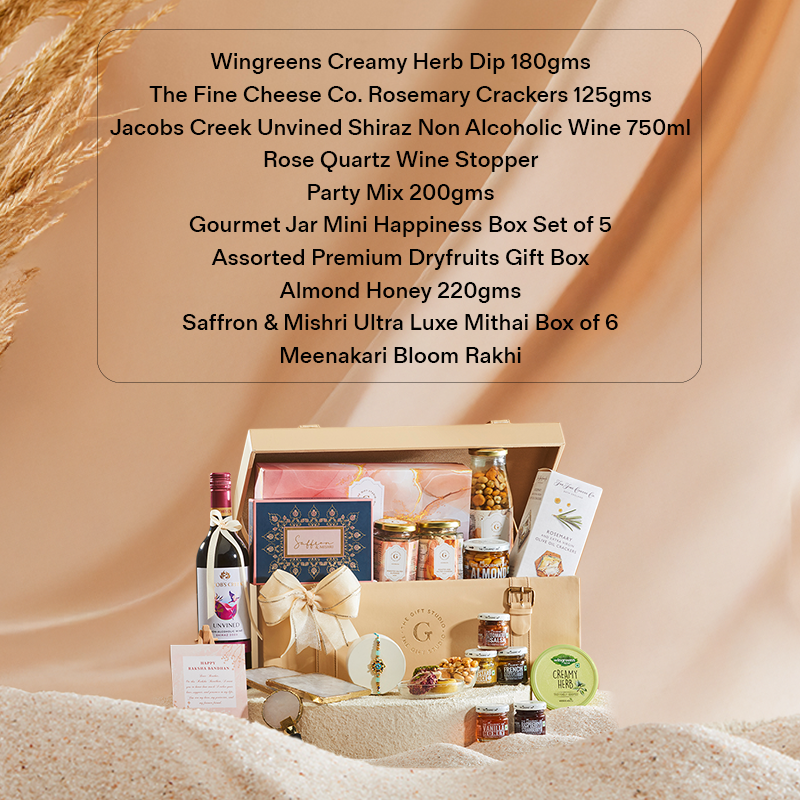 Luxe Gourmet Rakhi Hamper for Brother_The Gift Studio