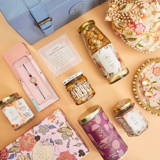 Luxe Rakhi Treats Hamper for Brother-The Gift Stduio