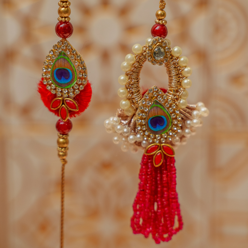 Morpankh Rakhi Set