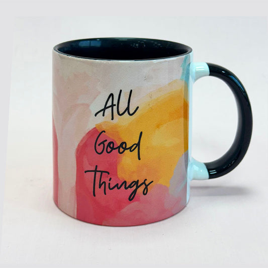 Mug All Good Things Black - The Gift Studio