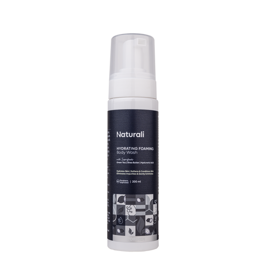 Naturali Hydrating Foaming Body Wash For Men With Green Tea, Shea Butter & Hyaluronic Acid