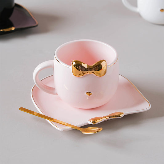 Nestasia Hello Kitty Mug & Plate - Black