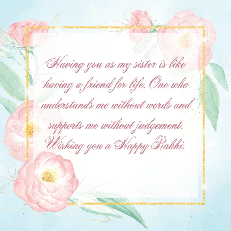 Rakhi Card For Sister 4x4In-The Gift Stduio