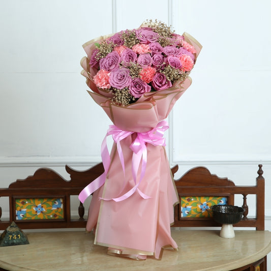 Ravishing Roses with Carnations - The Gift Studio