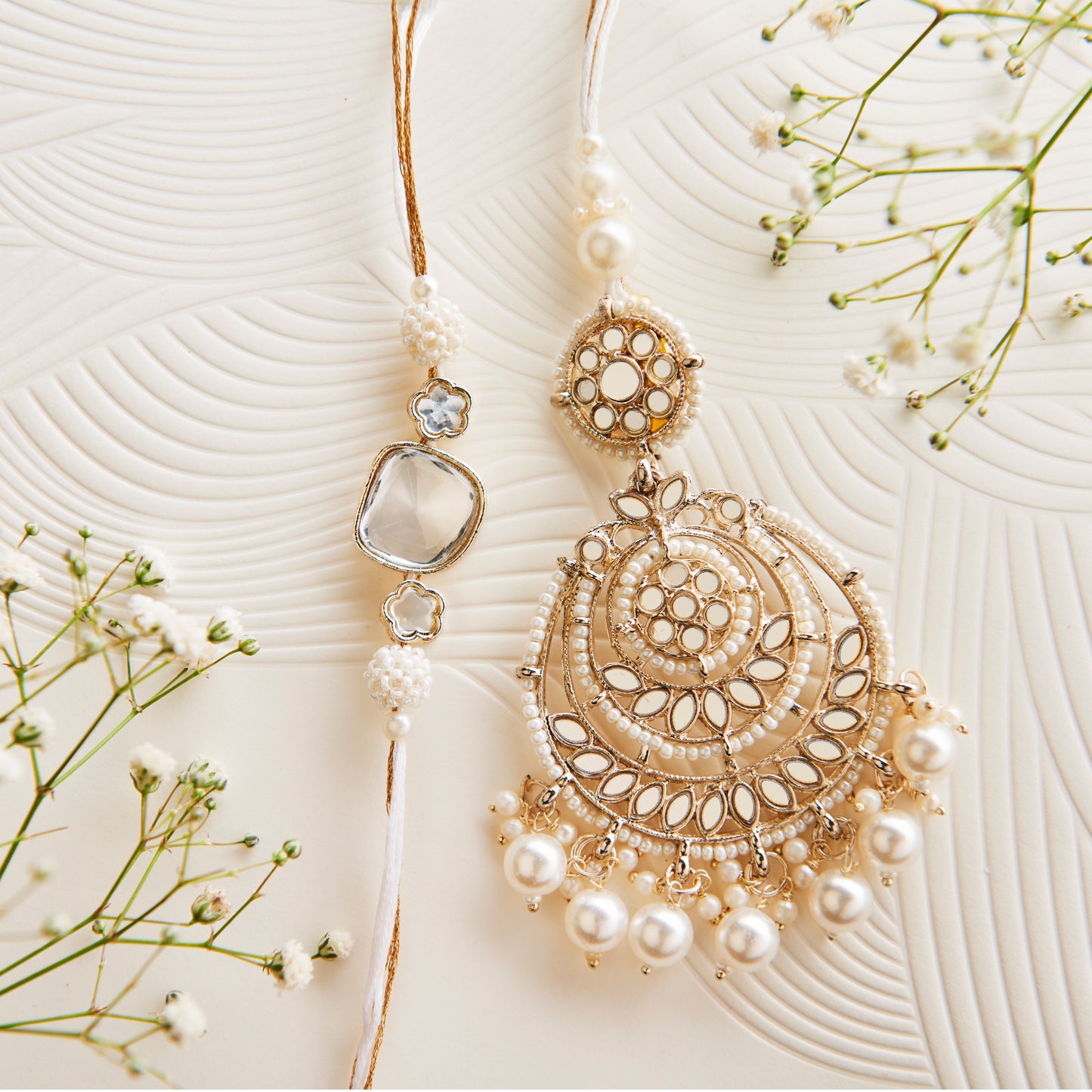 Regal Pearl Bhaiya Bhabhi Rakhi Set