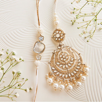 Regal Pearl Bhaiya Bhabhi Rakhi Set
