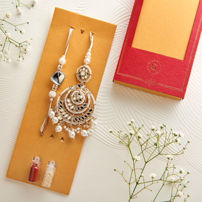Regal Pearl Bhaiya Bhabhi Rakhi Set