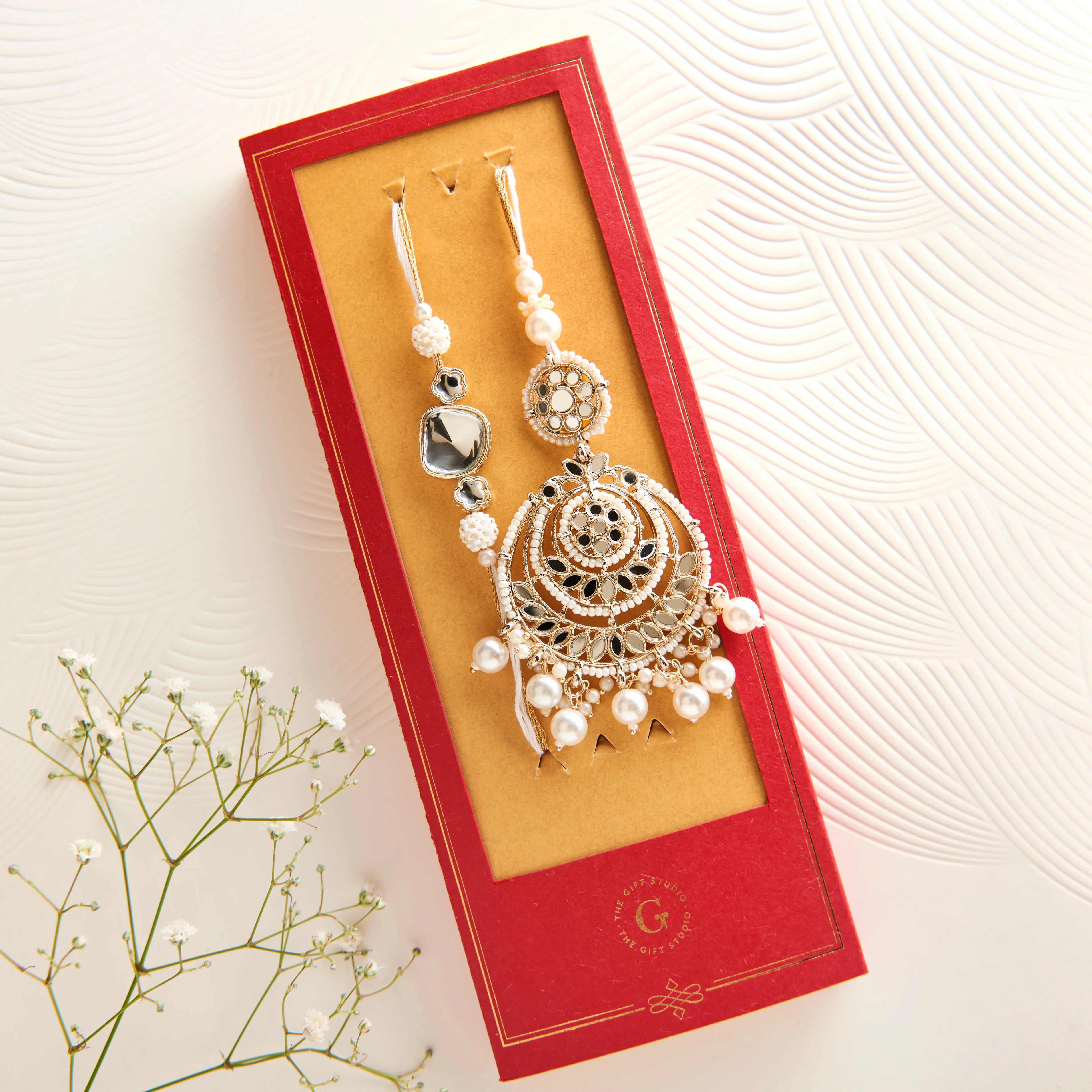 Regal Pearl Bhaiya Bhabhi Rakhi Set