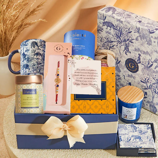 Roots & Rituals Rakhi Hamper for Brother for International Shipping | Exclusive Global Delivery