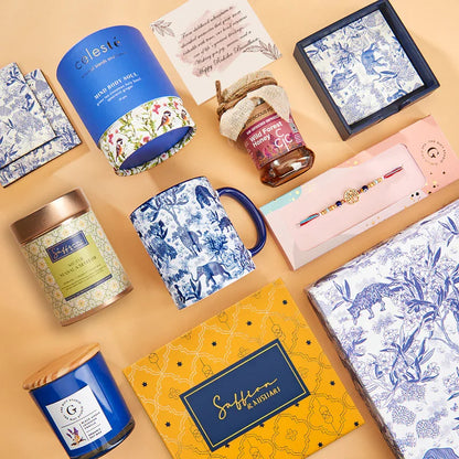 Roots & Rituals Rakhi Hamper for Brother for International Shipping | Exclusive Global Delivery