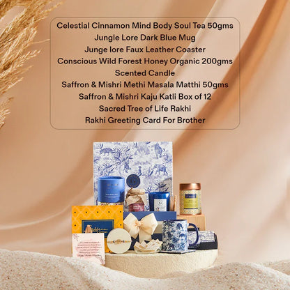 Roots & Rituals Rakhi Hamper for Brother for International Shipping | Exclusive Global Delivery
