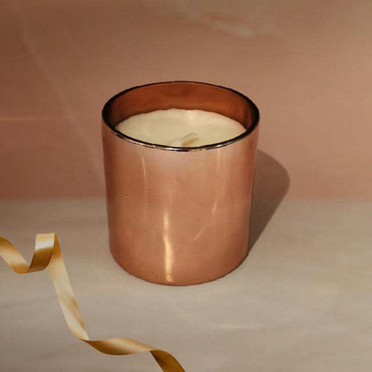 Rose Gold Glass Candle 35 Hrs - The Gift Studio