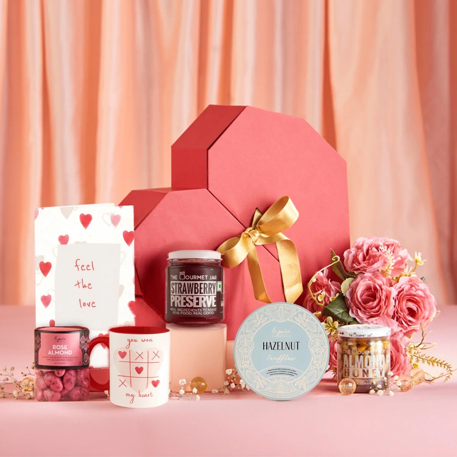 Rosey Surprise items artfully displayed