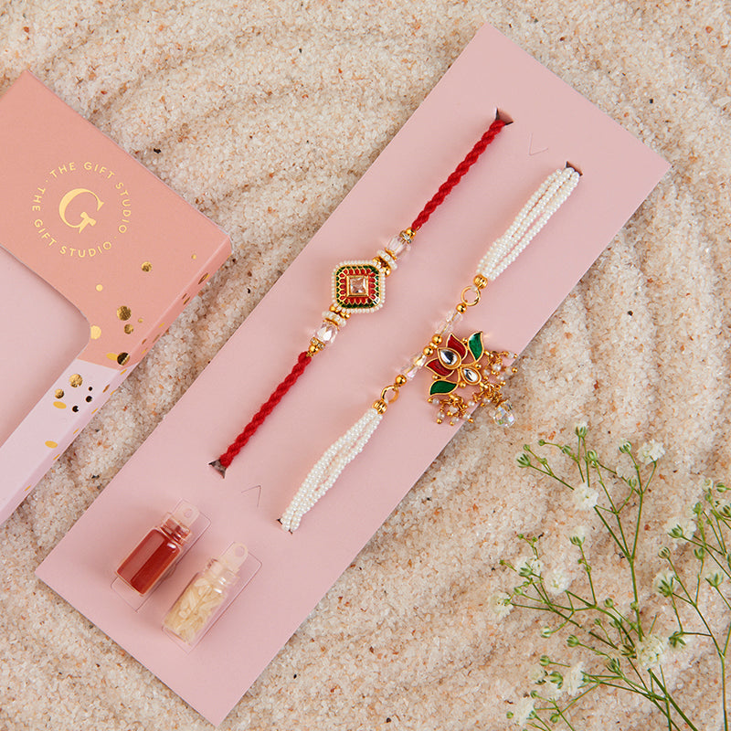 Royal Bloom Meenakari Bhaiya Bhabhi Rakhi