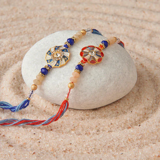 Royal Radiance Rakhi Set of 2_The Gift Studio