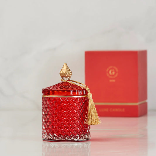 Royal Ruby Textured Jar Candle