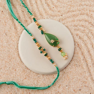 Royal Semi Precious Stone Bhaiya Bhabhi Rakhi