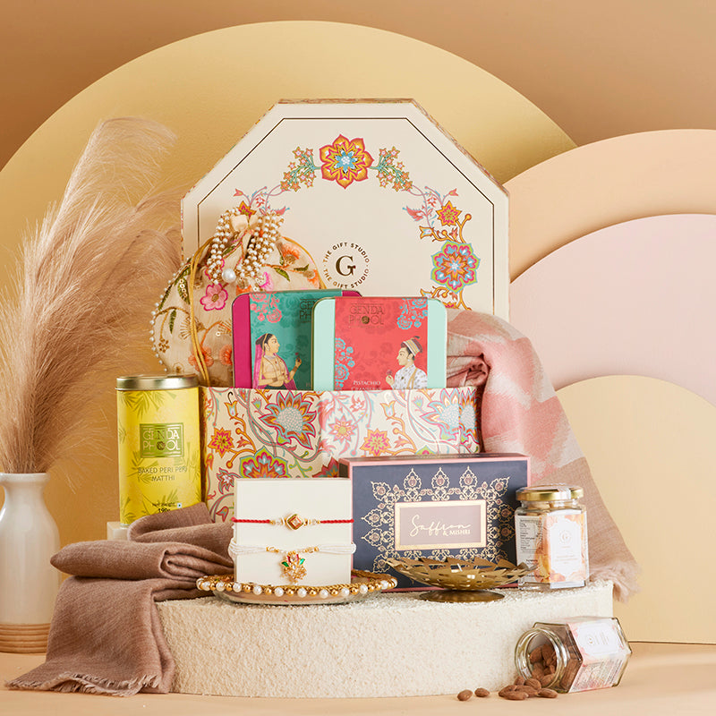 Royal Threads Rakhi Hamper for Bhaiya & Bhabhi