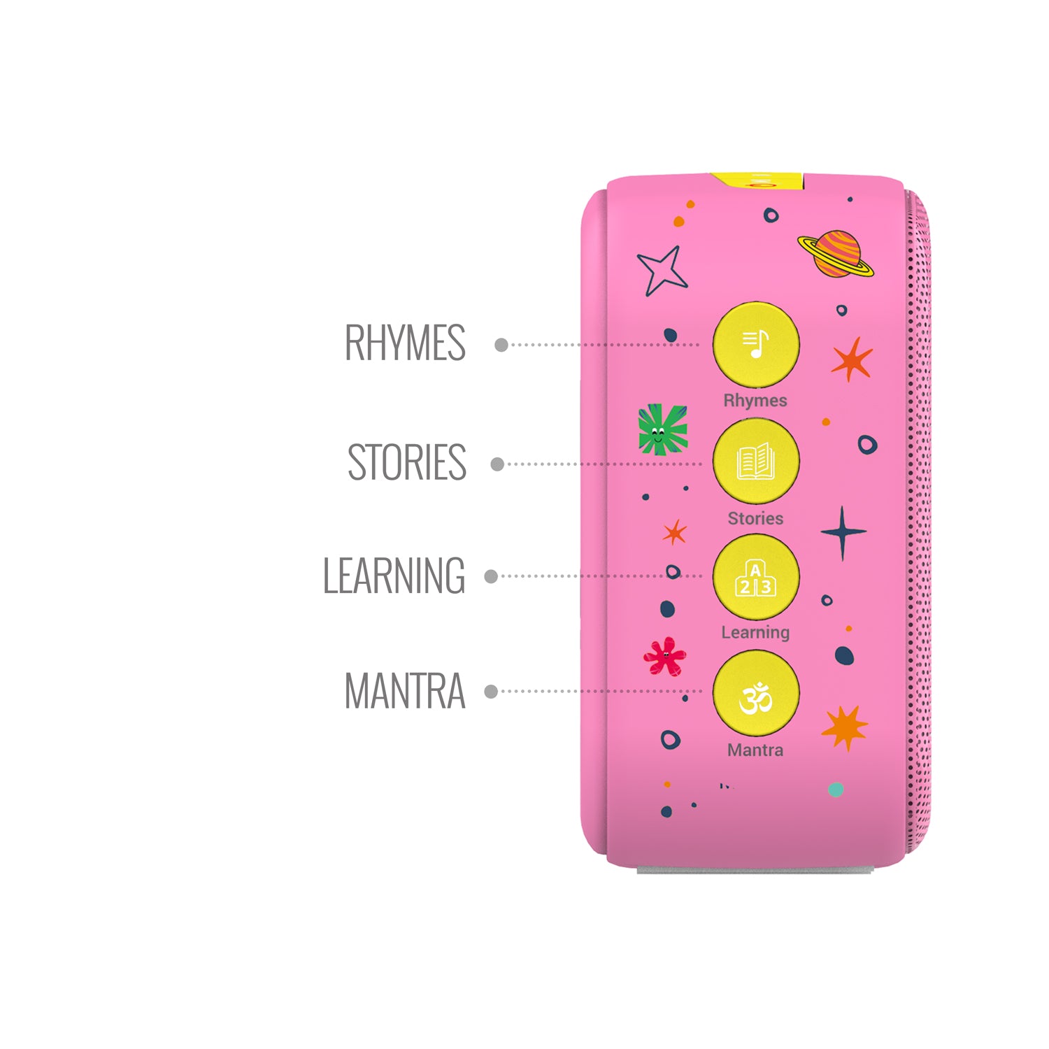 Carvaan mini Kids with MIC - Baby Pink