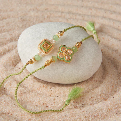Set_of_2_Meenakari_Rakhi_with_Kundan_The Gift studio