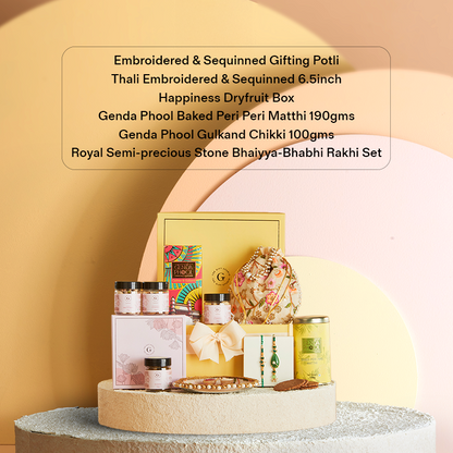 Sweet Ties Bhaiya Bhabhi Rakhi Hamper_The Gift Studio