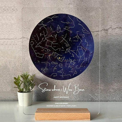Sytara Blue Galaxy Acrylic Desk Frame