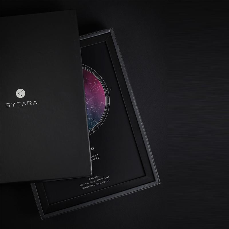 Sytara Space Black Frame Bells Gift Box