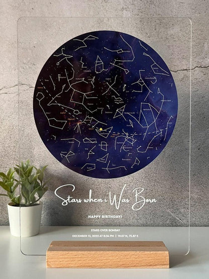 Sytara Blue Galaxy Acrylic Desk Frame - The Gift Studio