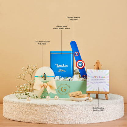 The Cricket Crazy Kids Rakhi Hamper