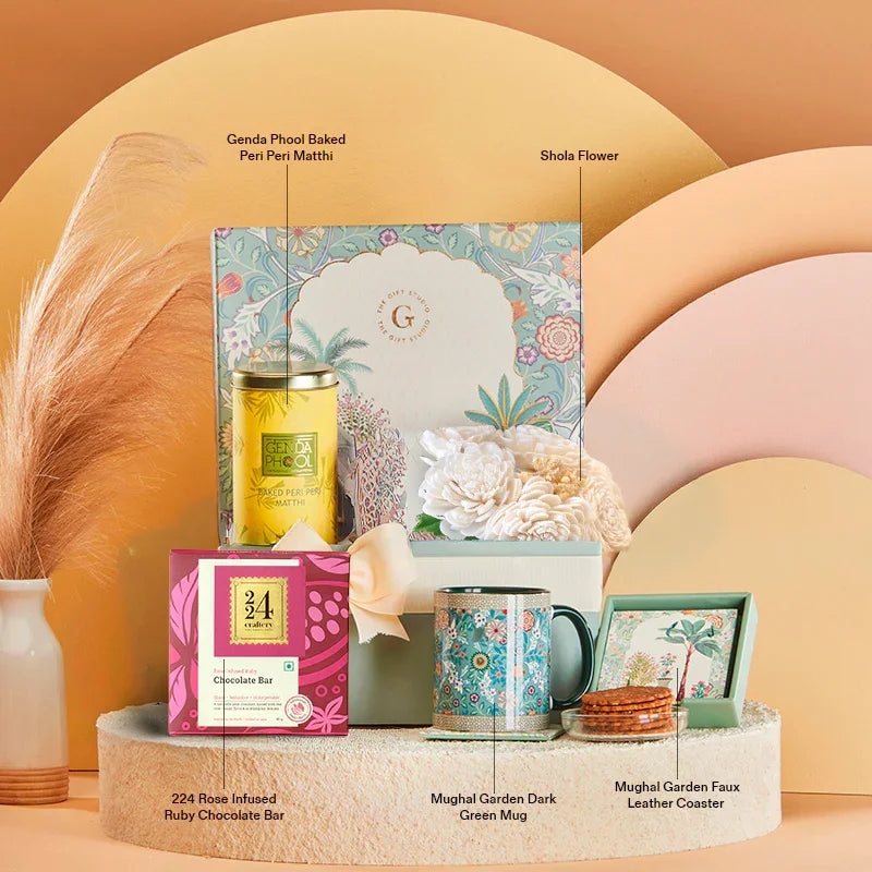 The Garden Gourmet Hamper products with individual identification labels