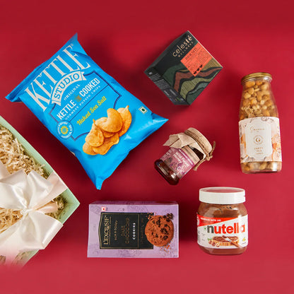 Top-down flat lay showing the full Tray of Six Senses assortment.