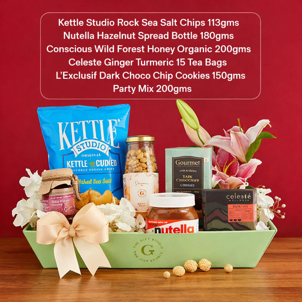Tray of six senses products shown with a clear list of all items.