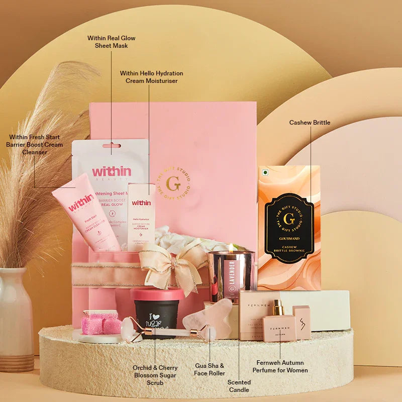 The Ultimate Sunday Reset Hamper products with individual identification labels