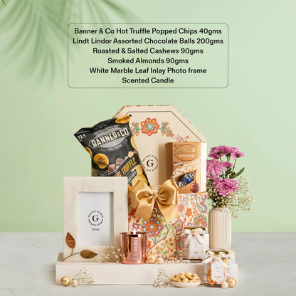 Timeless Memories & Munchies Hamper products shown with a clear list of all items