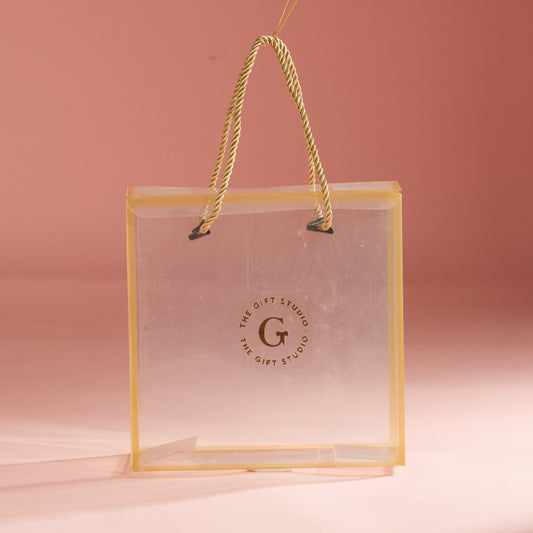 Transparent Bag with Golden Border - The Gift Studio